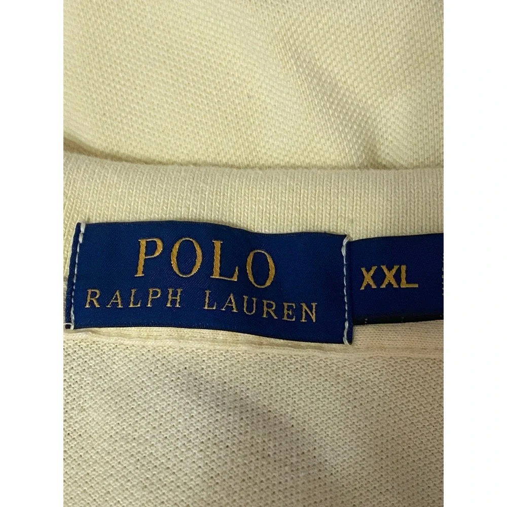 Polo Ralph Lauren Men's XXL Yellow‎ Polo Shirt Turquoise Pony Short Sleeve